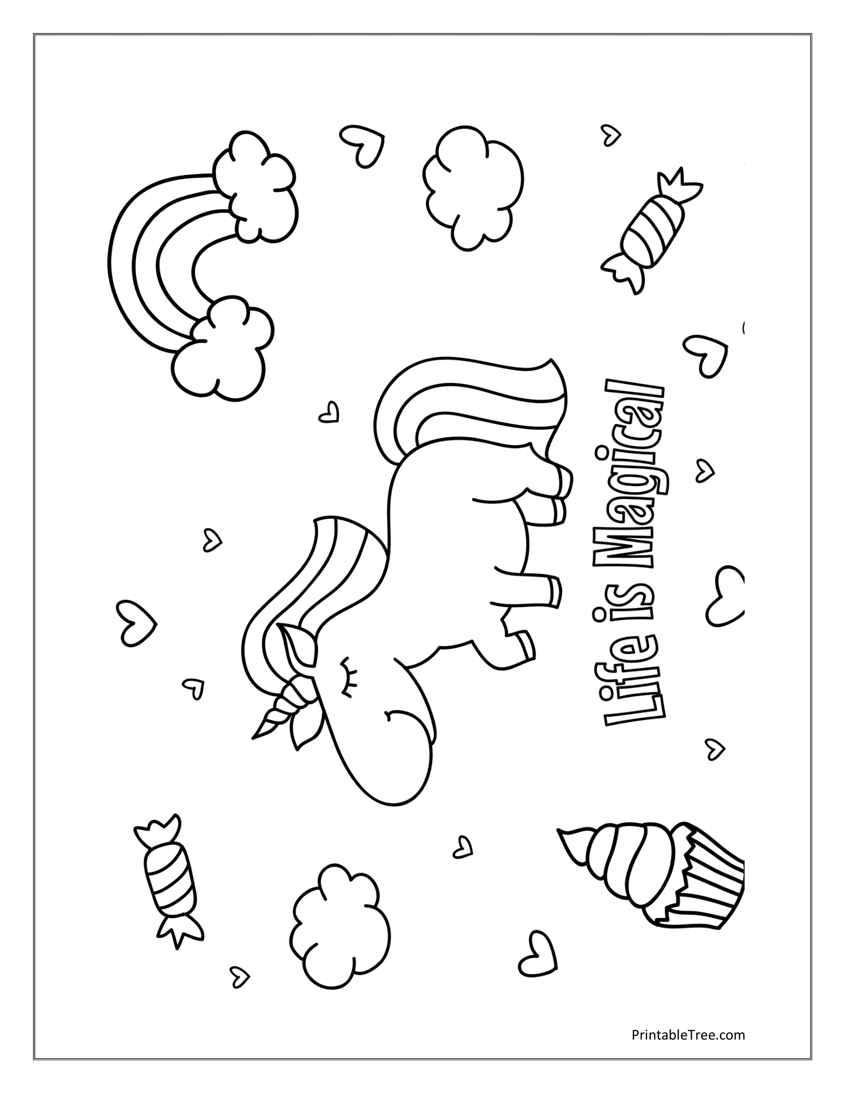 Free printable rainbow coloring pages pdf for kids adults