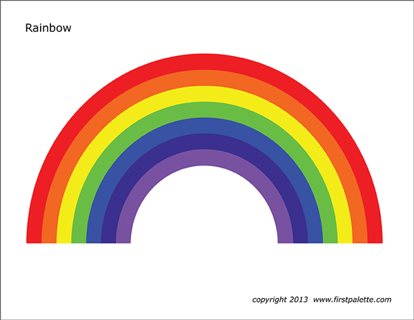 Rainbow free printable templates coloring pages
