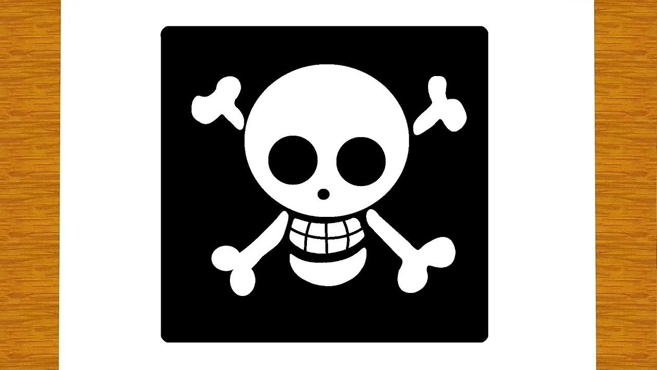 How to draw a pirate flag easy drawings