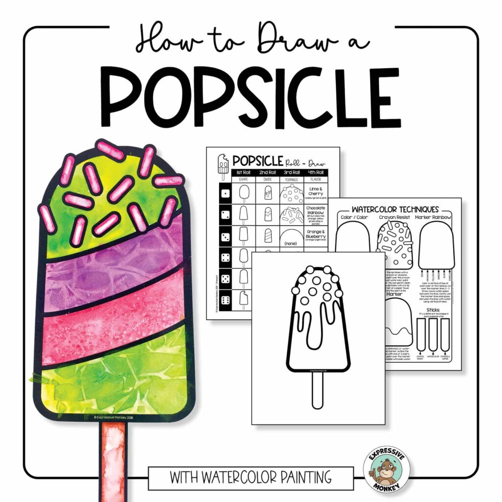 How to draw a popsicle â watercolor technique lesson