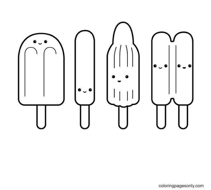 Popsicle coloring pages printable for free download