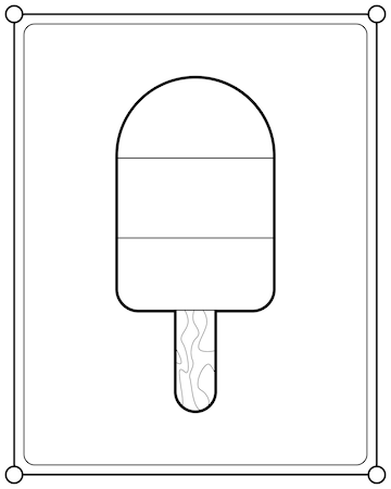 Premium vector rainbow ice cream suitable for childrens coloring page vector illustration