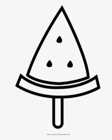 Watermelon popsicle coloring page