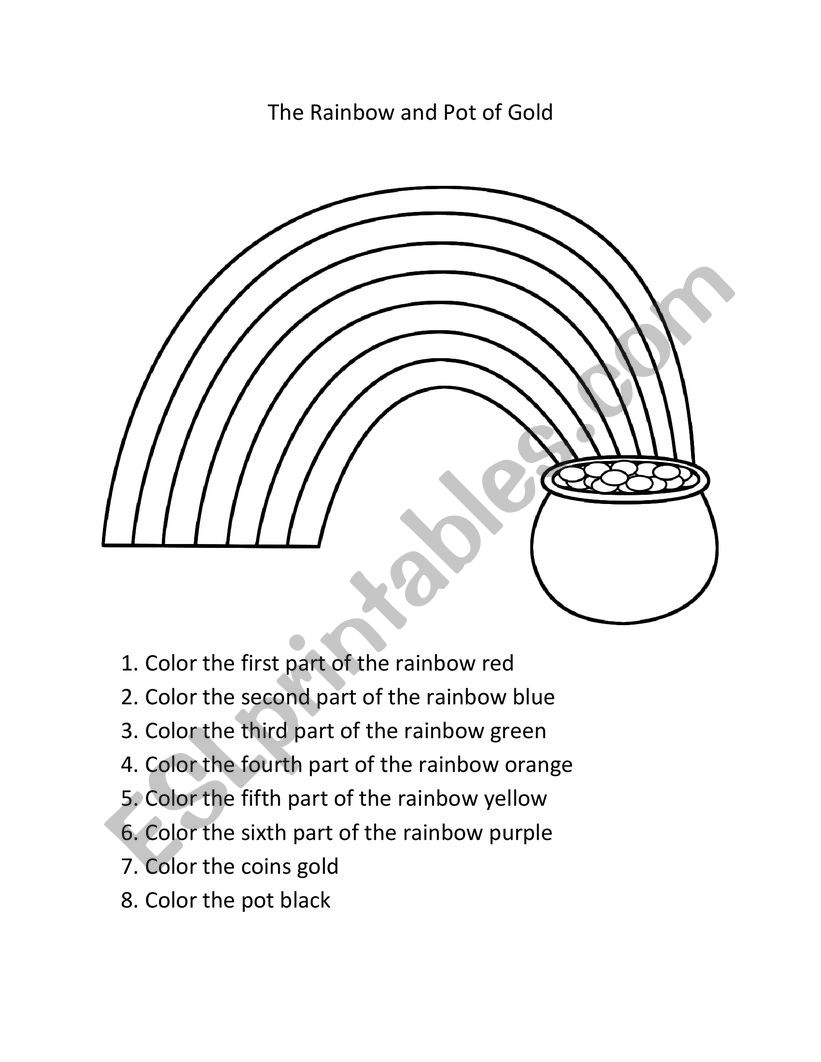 The rainbow and pot of gold