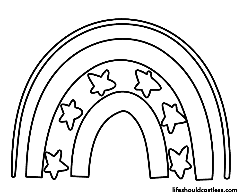 Rainbow coloring pages free printable pdf templates