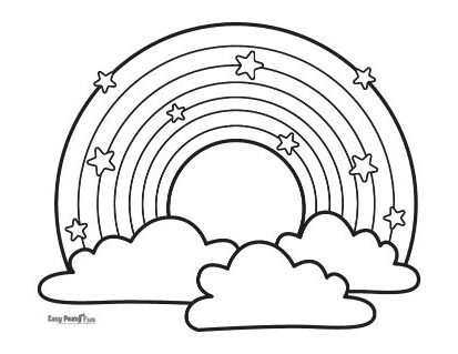 Rainbow coloring pages â printable coloring pages