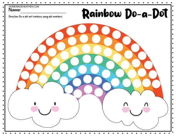 Free rainbow activity printables homemade heather