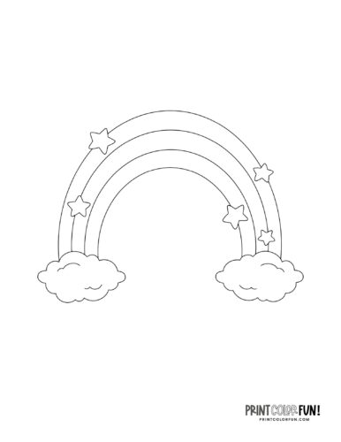 Rainbow clipart coloring page magic colorful craft learning ideas for family fun ð at