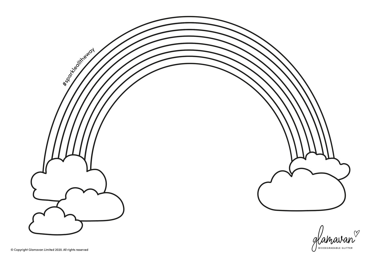 Rainbow printable craft sheet downloads â