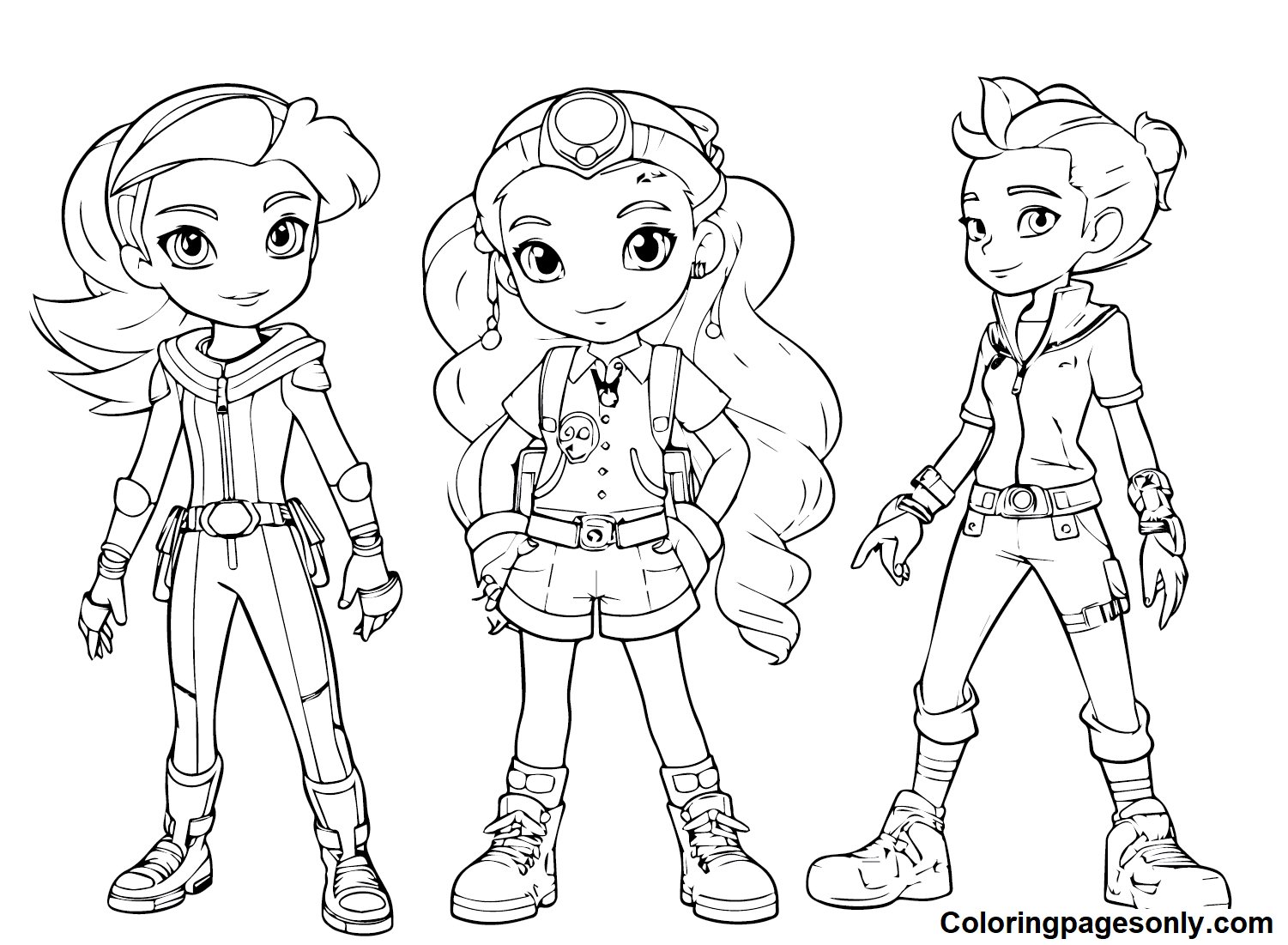 Rainbow rangers coloring pages printable for free download