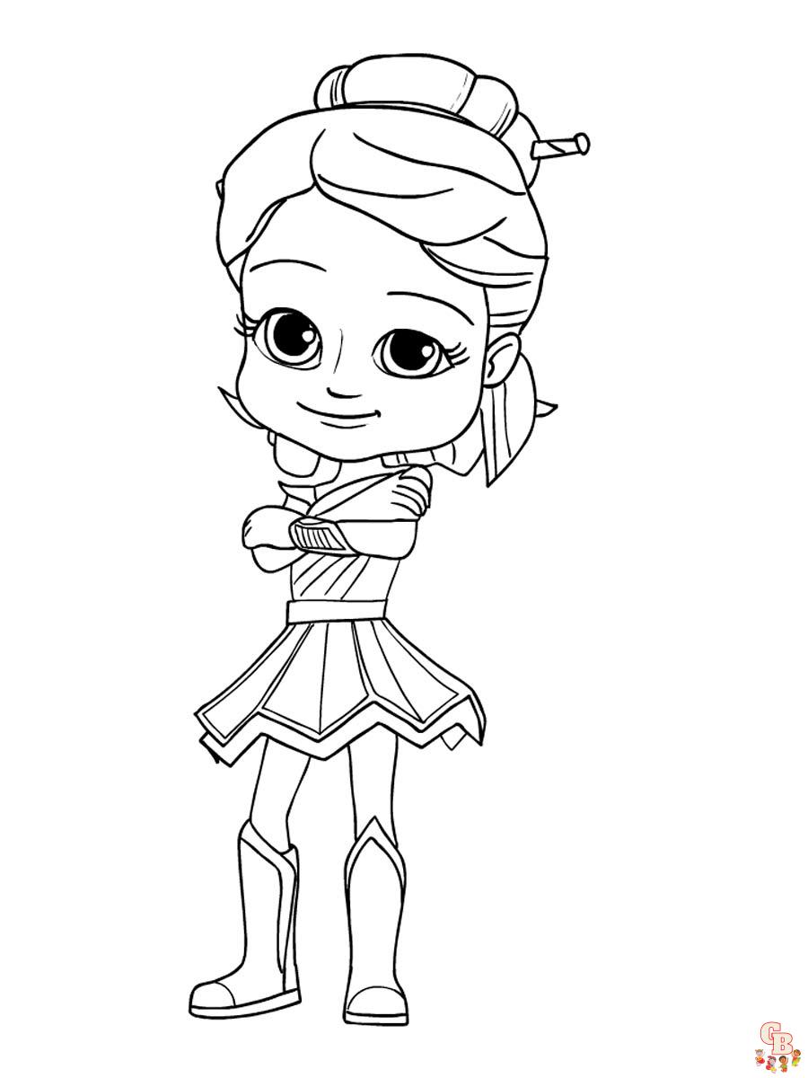 Rainbow rangers coloring pages free printable for kids