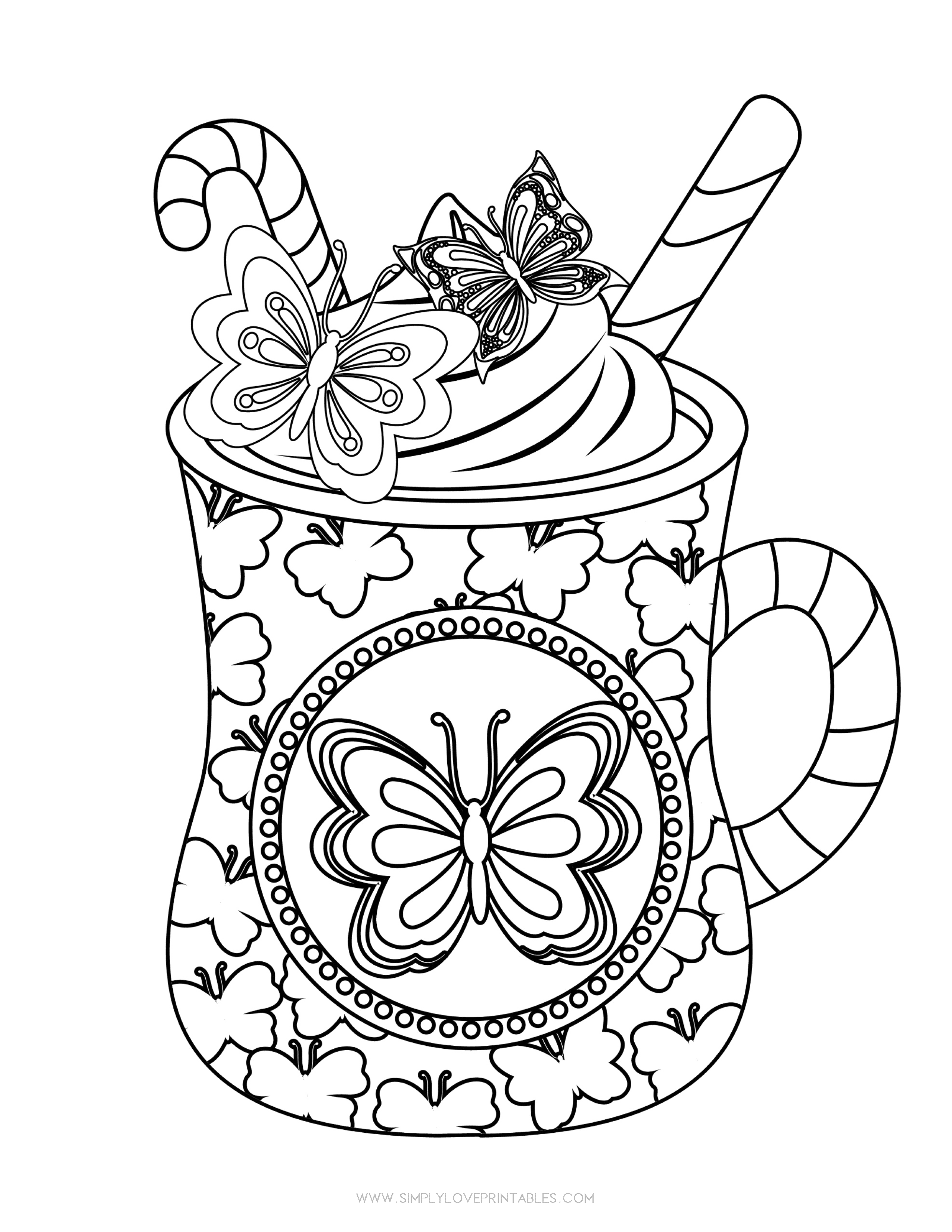 Spring coloring printable pages simply love printables