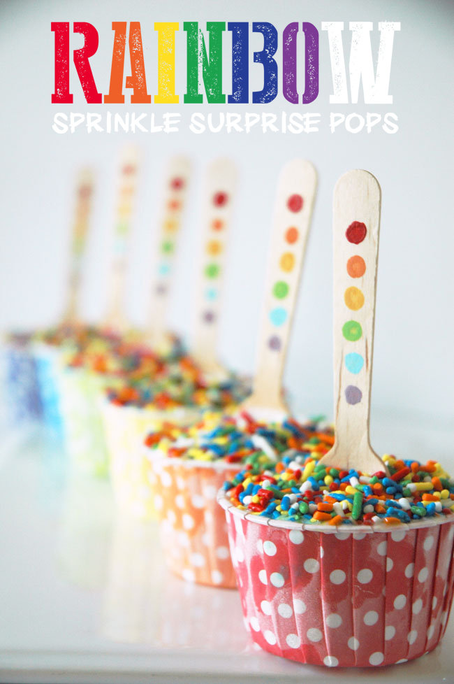 Rainbow sprinkle surprise pops recipes the tomkat studio blog
