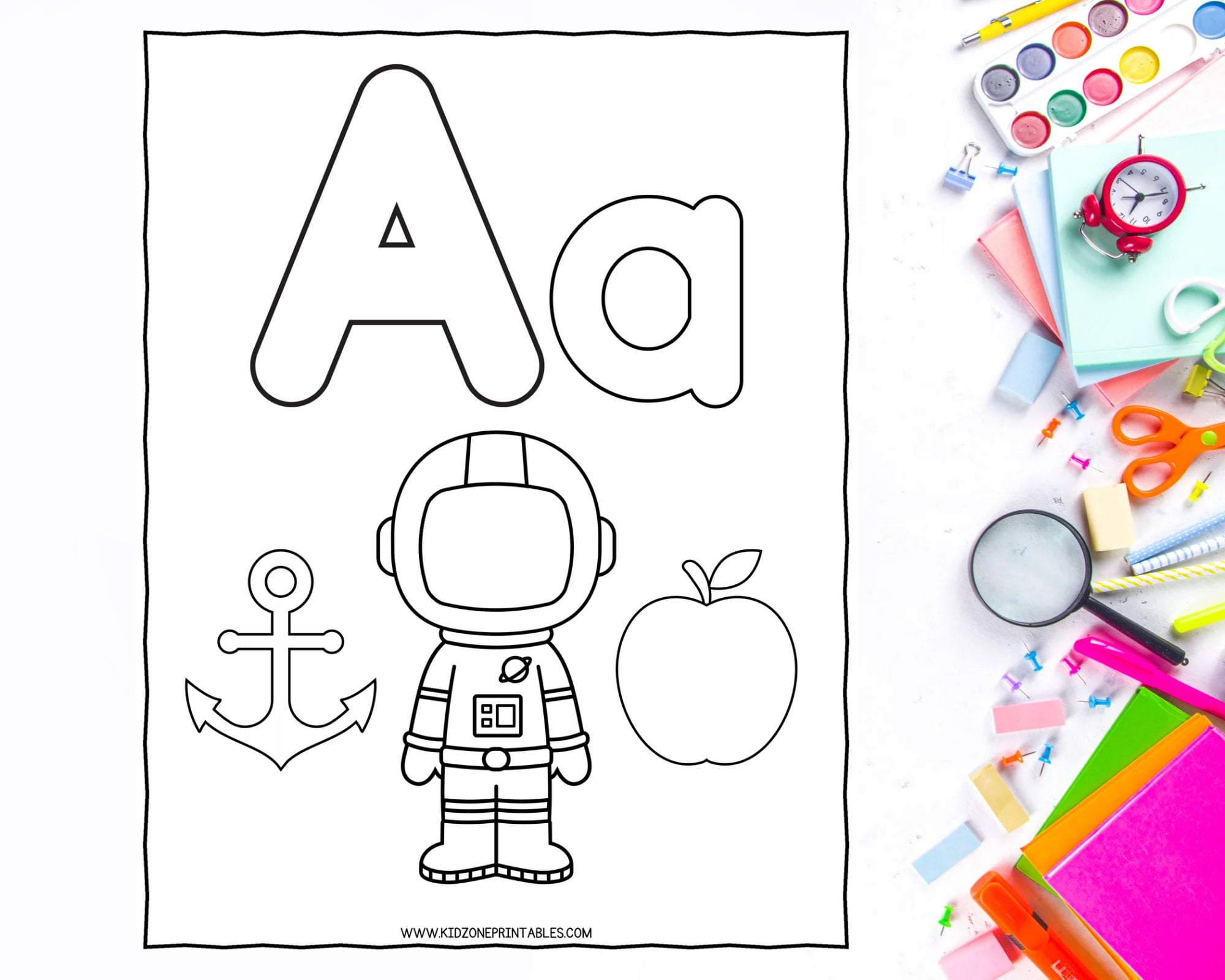 Coloring pages printable alphabet worksheets kindergarten prek homeschool teacher resources