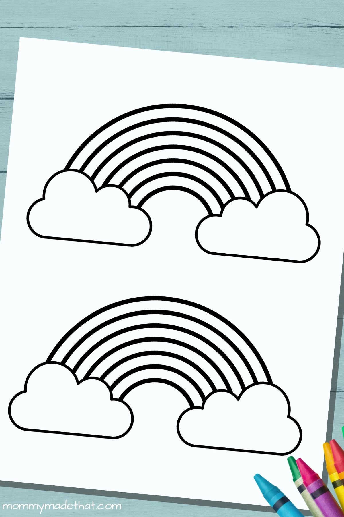 Free rainbow template printables lots of designs