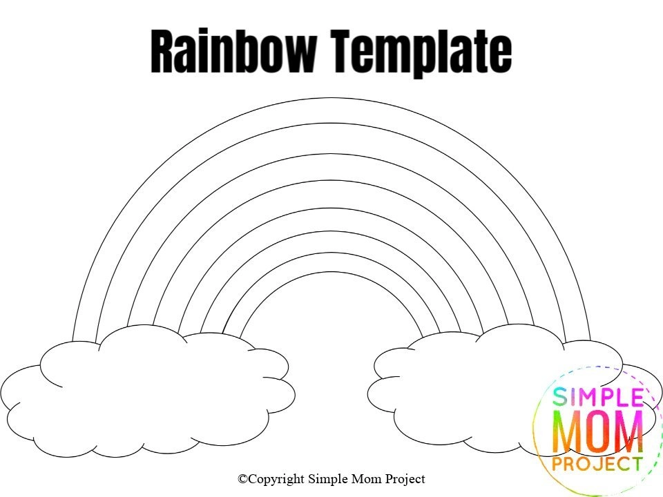 Free printable rainbow templates in large and small â simple mom project