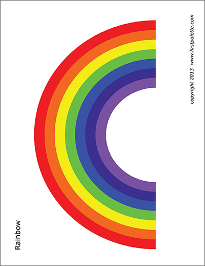 Rainbow free printable templates coloring pages