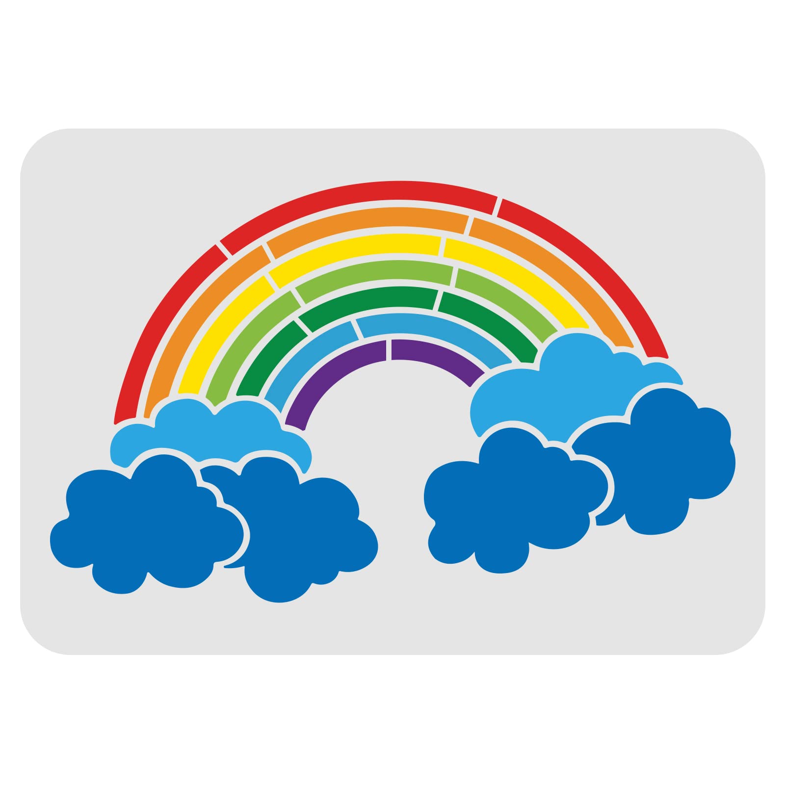Fingerinspire rainbow stencil template xxcm rectangle rainbow cloud painting stencil reusable diy art stencil for walls and crafts plastic everything else