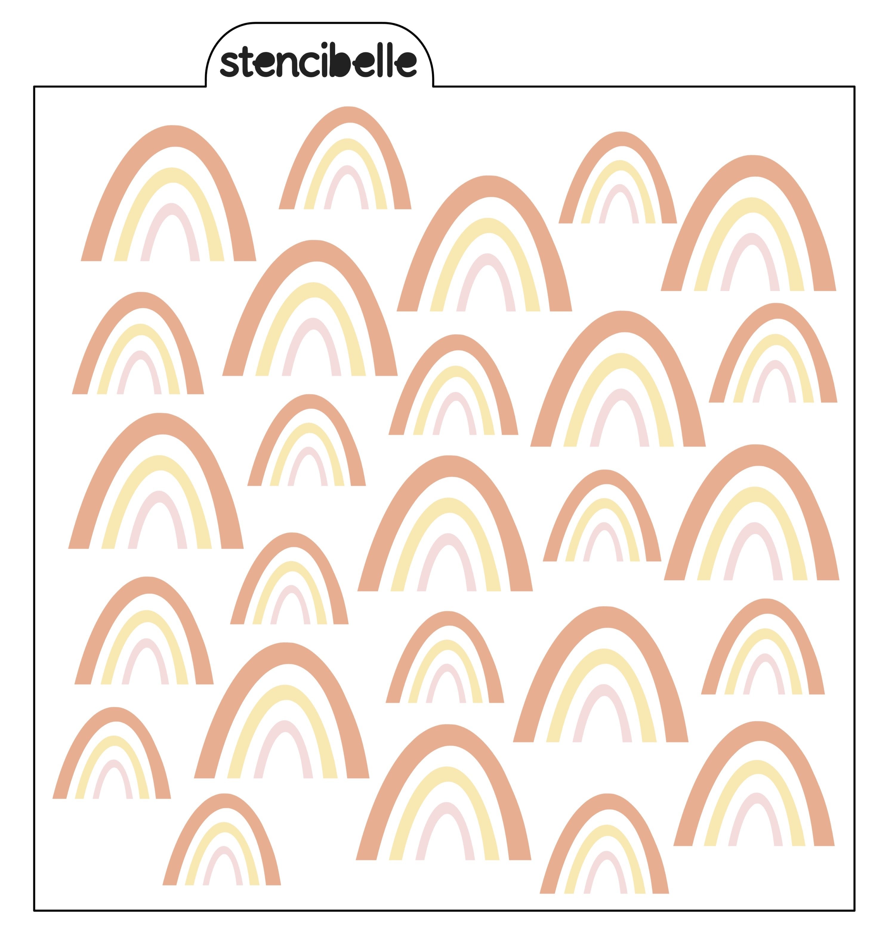 Boho rainbows pc stencil design