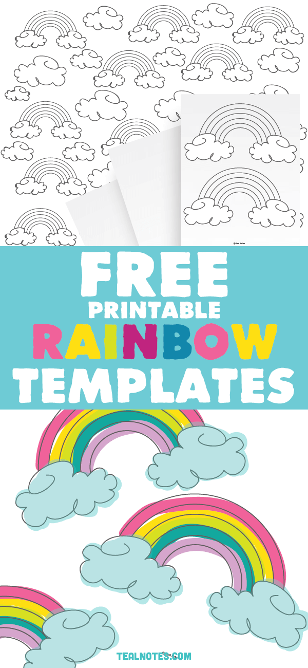 Rainbow template free printable rainbow outline and rainbow coloring page