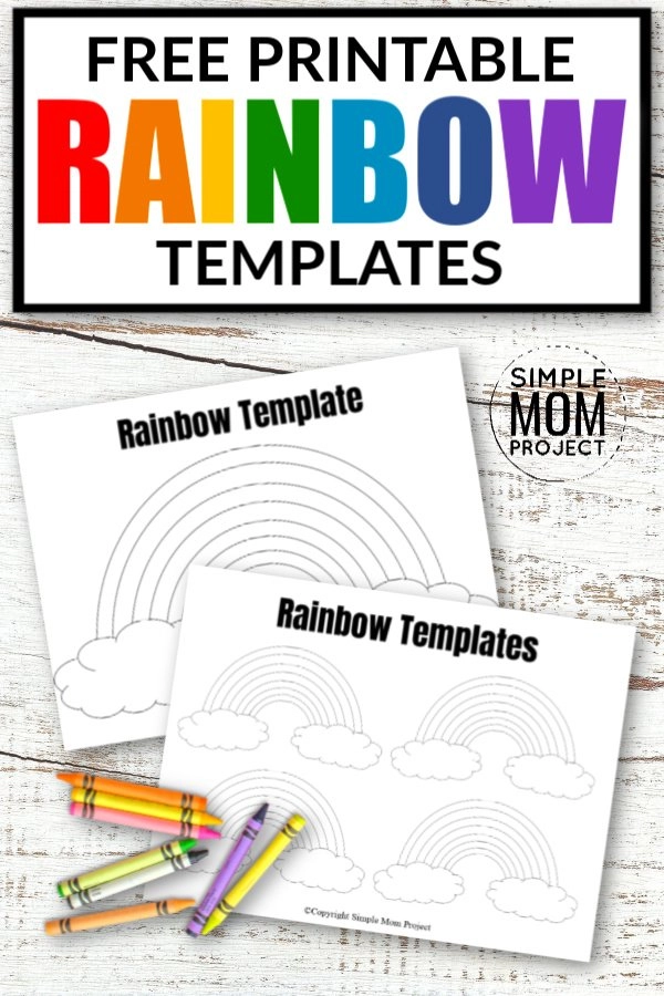 Free printable rainbow templates in large and small â simple mom project
