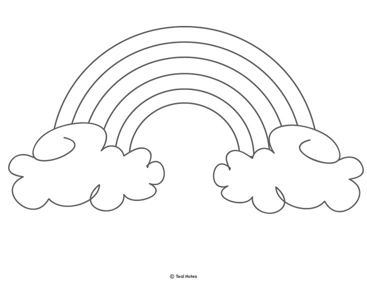 Rainbow template free printable rainbow outline and rainbow coloring page free coloring pages free printable artwork coloring pages