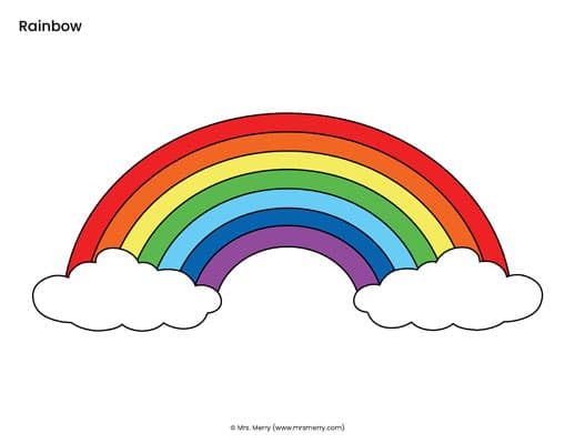 Free printable rainbow templates coloring pages mrs merry
