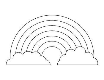 Rainbow with clouds templates rainbow write template rainbow coloring sheet