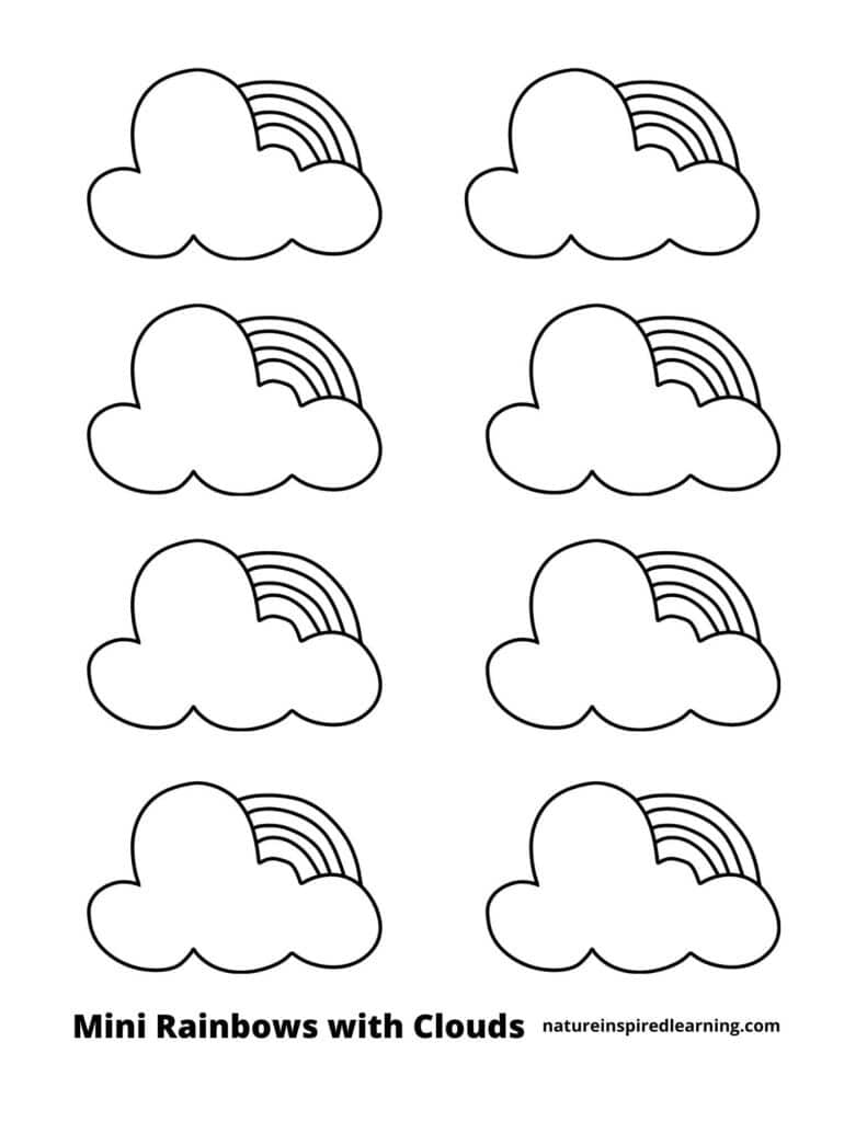 Rainbow coloring pages free printables