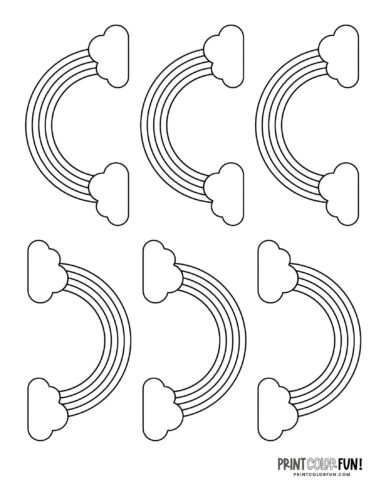 Rainbow clipart coloring page magic colorful craft learning ideas for family fun ð at