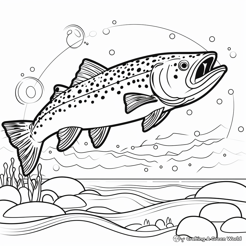 Brook trout coloring pages