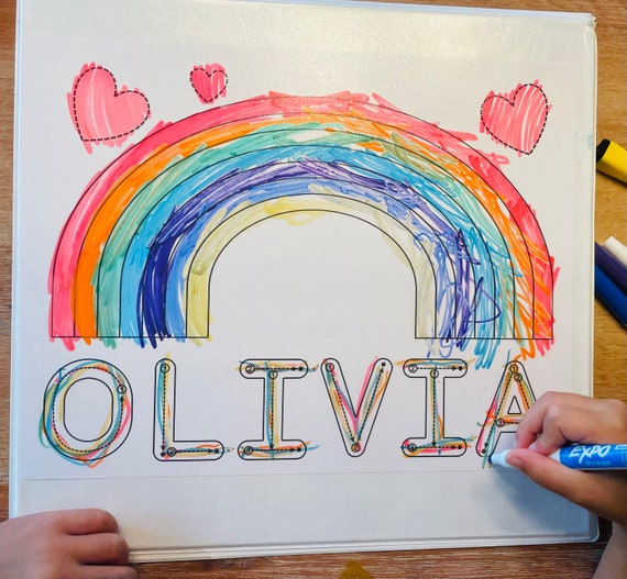 Rainbow write your name worksheets and craft personalized rainbow coloring pages name letter formation worksheets upper and lowercase