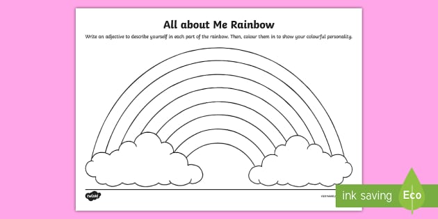 Blank rainbow template teacher made