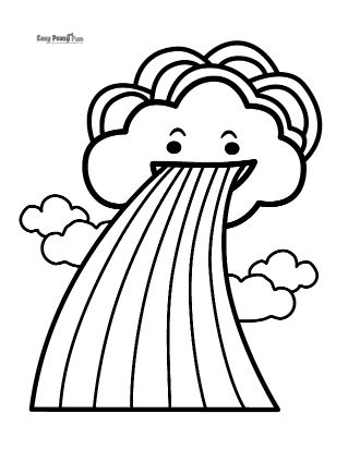 Rainbow coloring pages â printable coloring pages