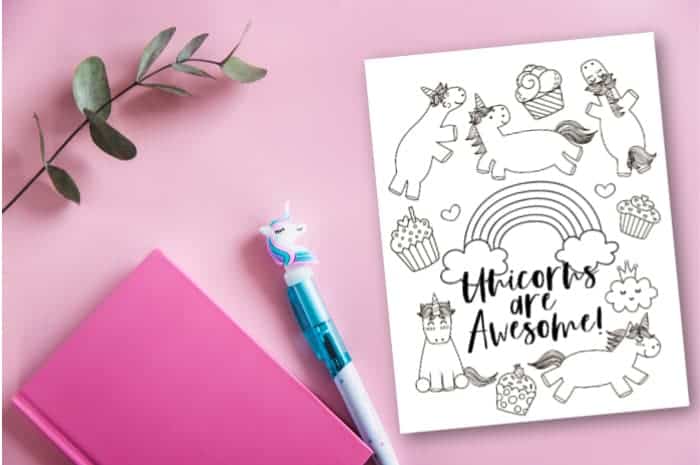 Unicorn rainbow coloring pages