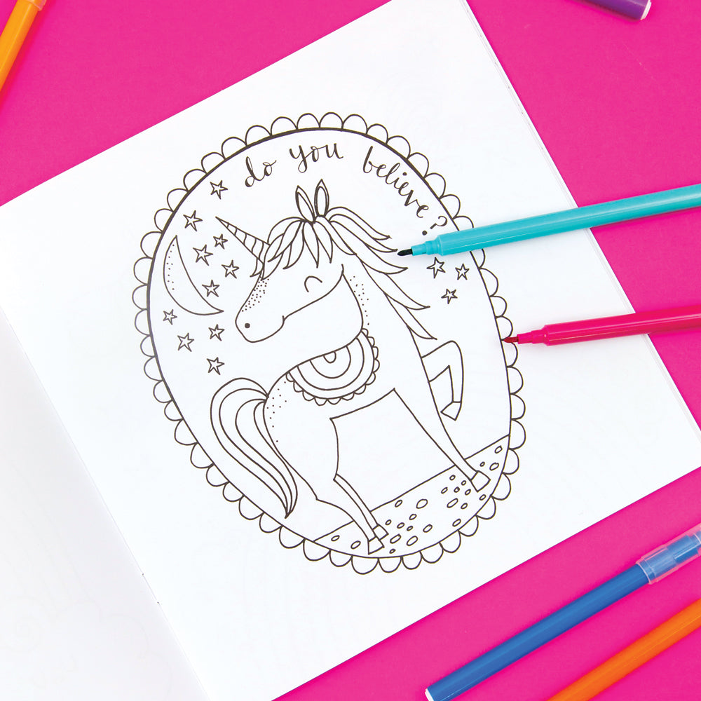 Unirns rainbows louring book â rachel ellen designs