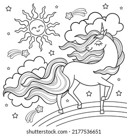 Rainbow coloring page images stock photos d objects vectors
