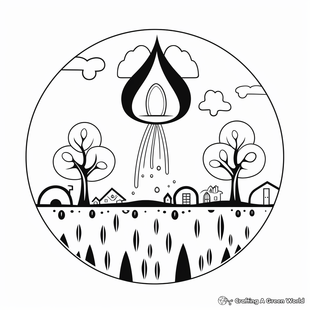Raindrop coloring pages
