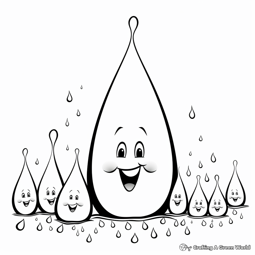 Raindrop coloring pages