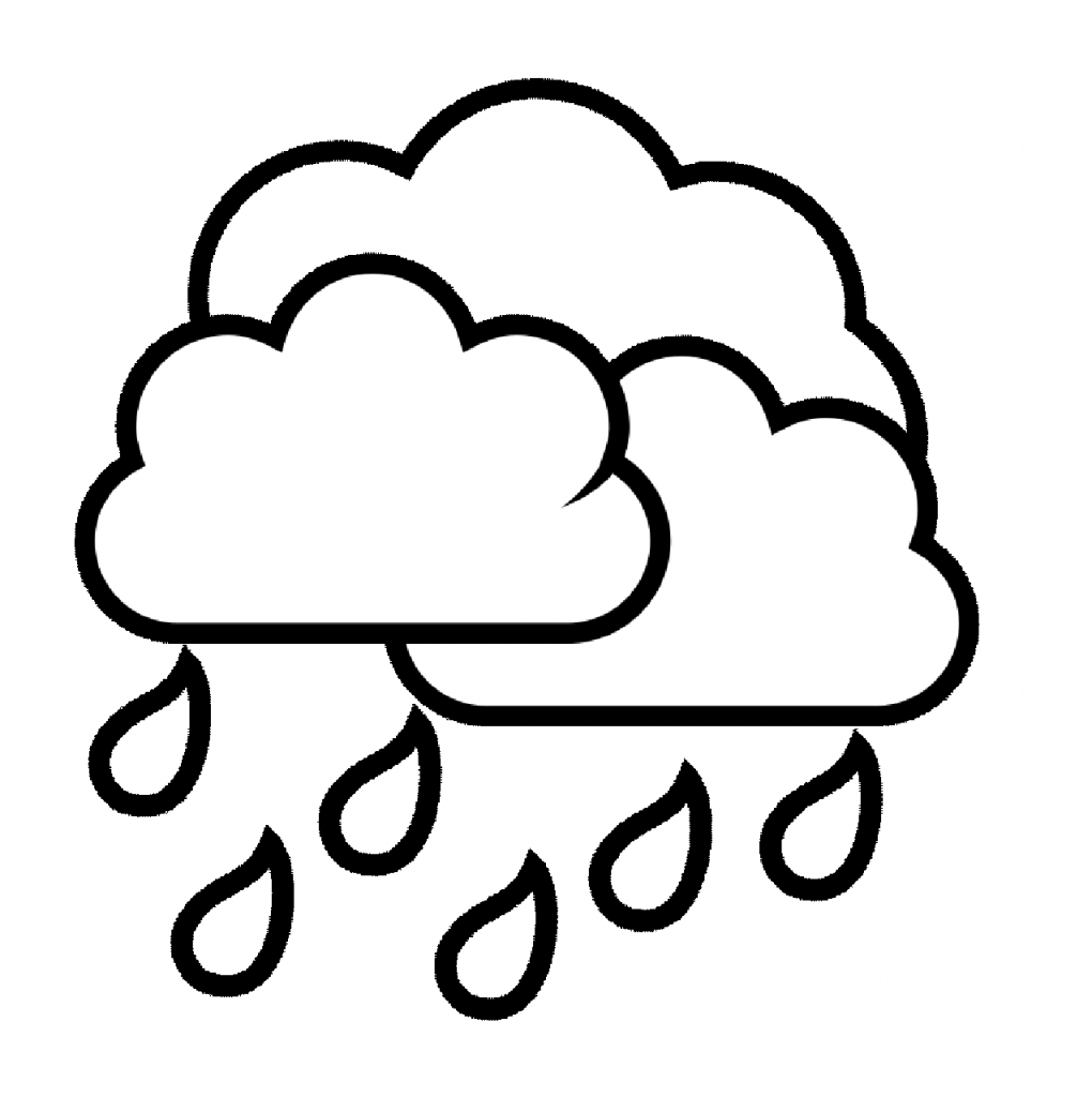 Rain drop coloring page