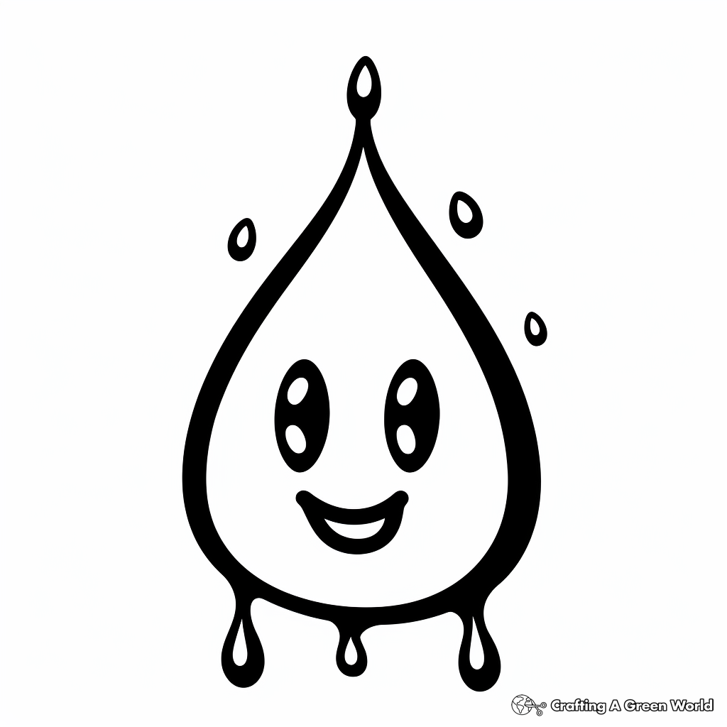 Raindrop coloring pages