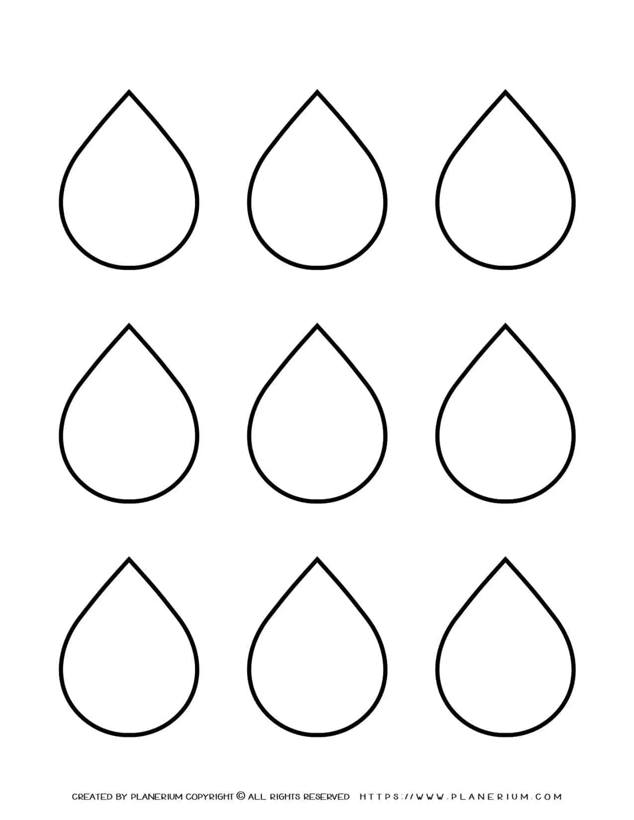 Water drops template