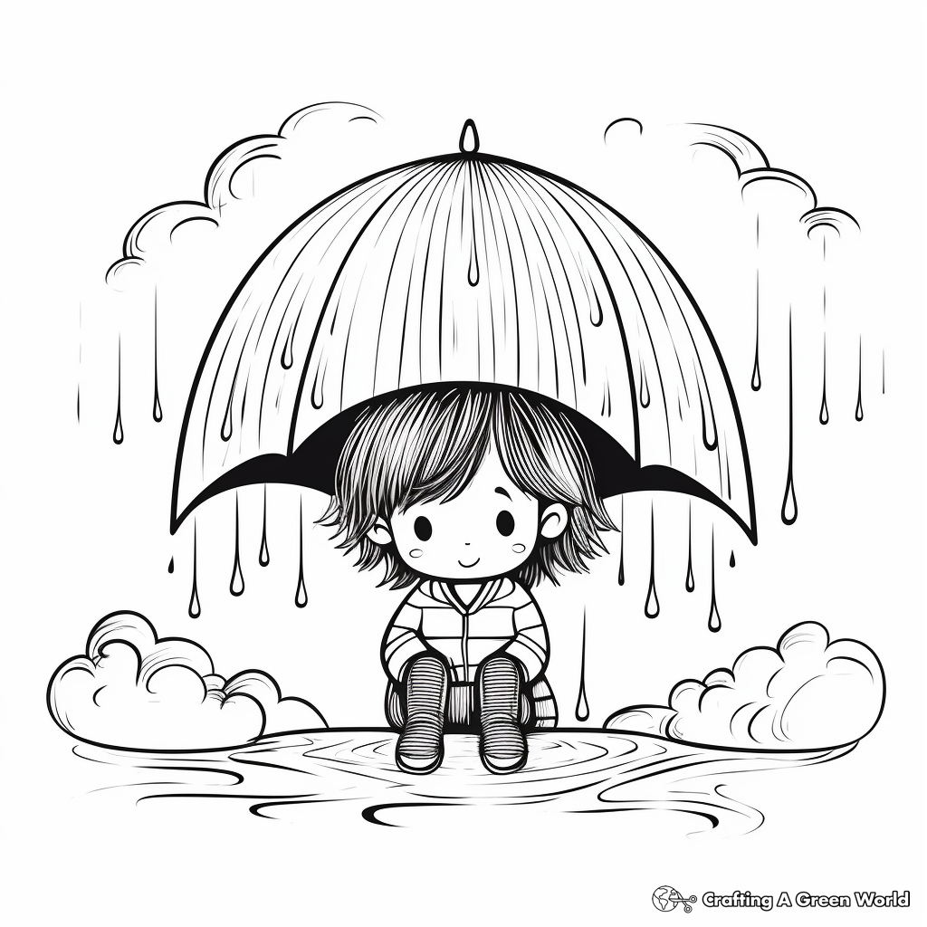 Rain coloring pages