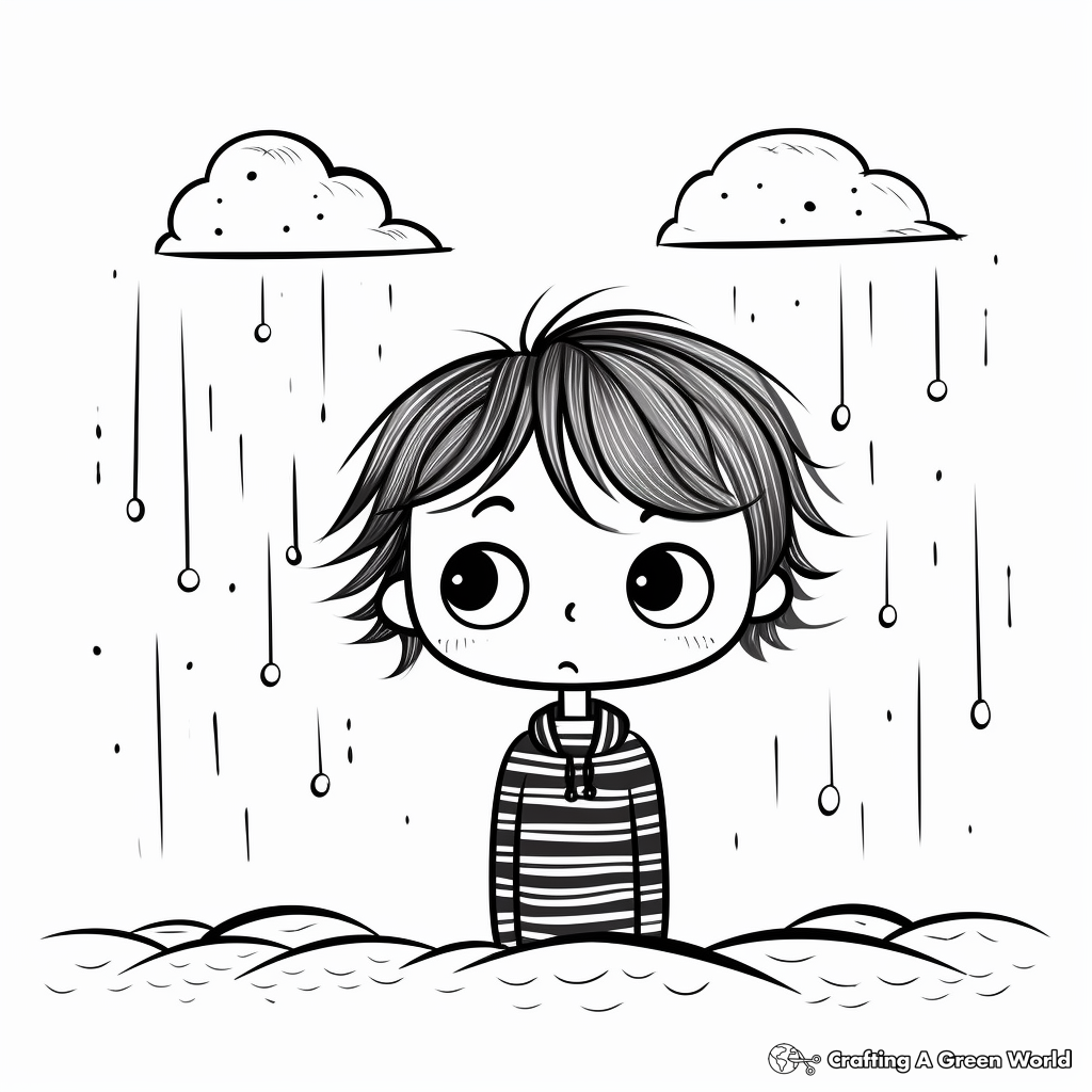 Rain coloring pages