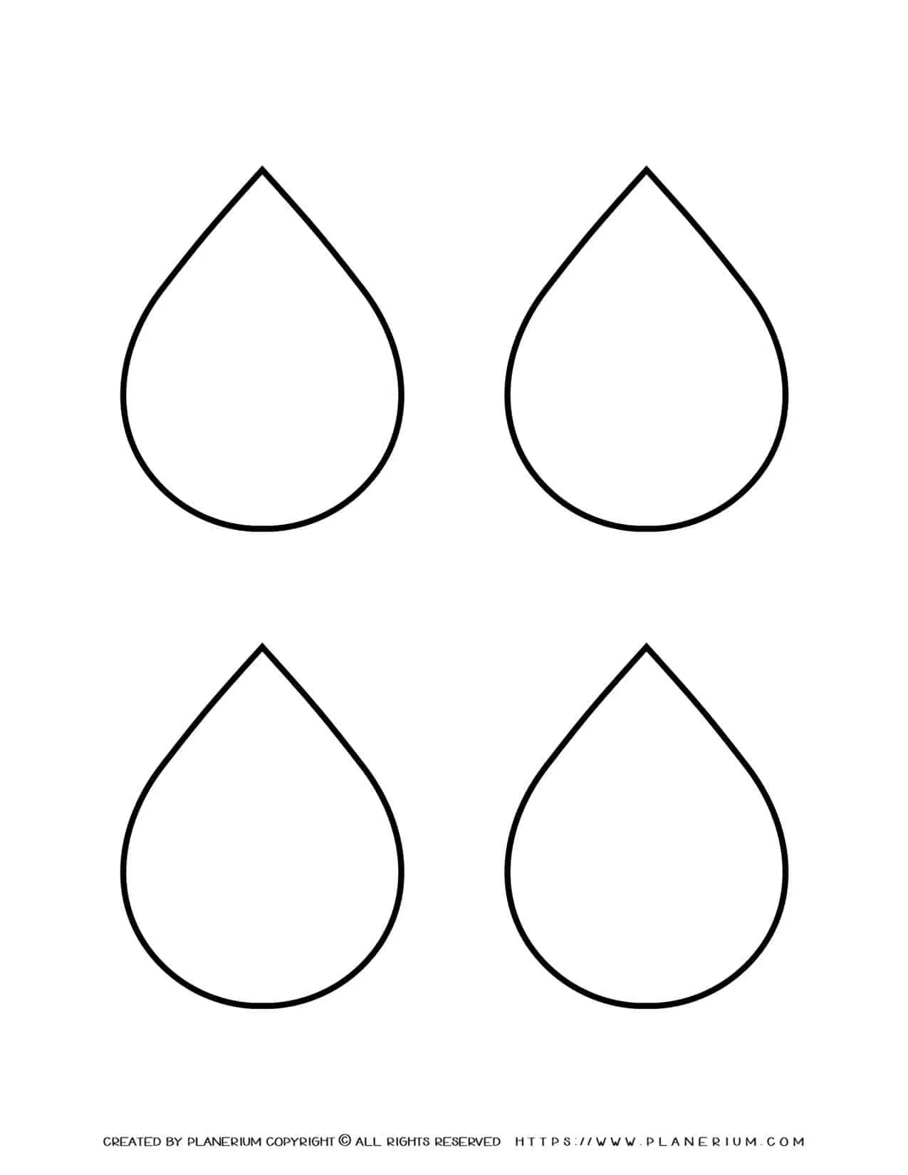 Water drops template