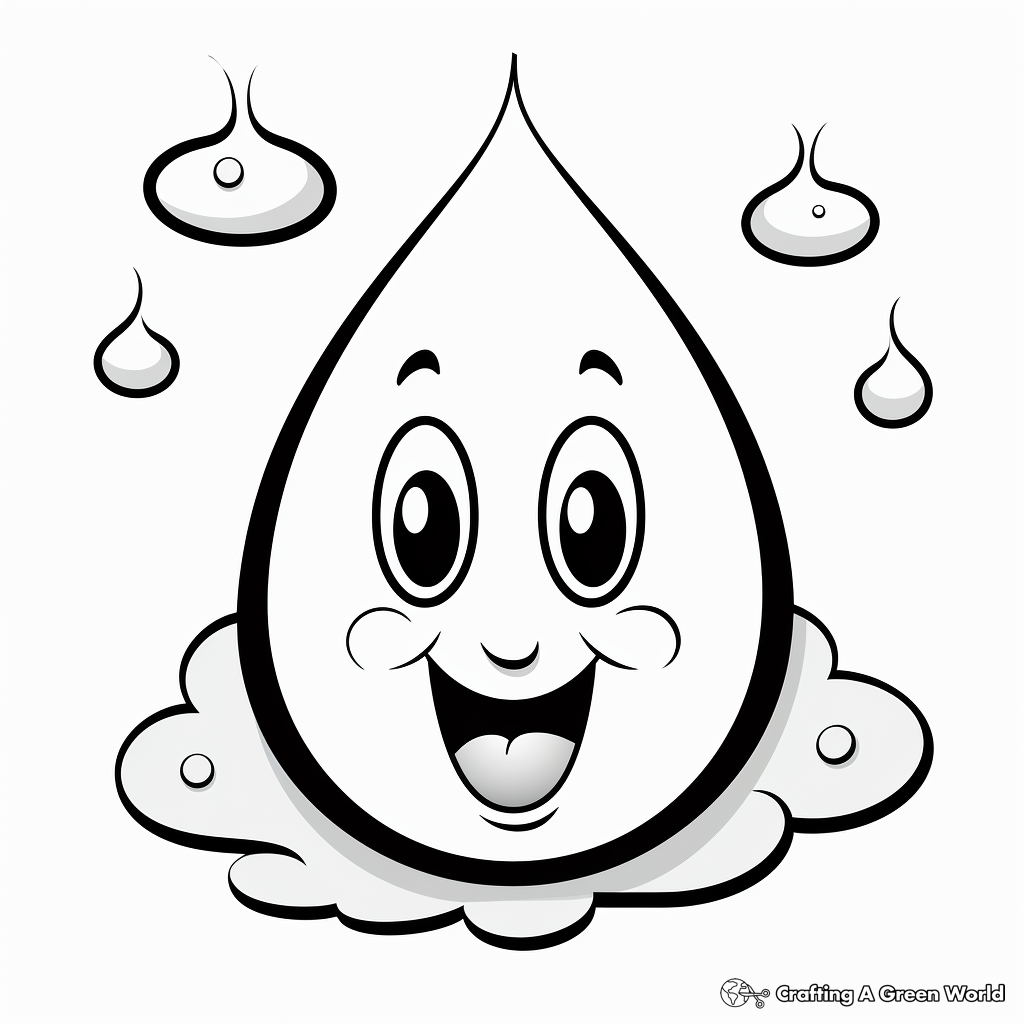 Raindrop coloring pages
