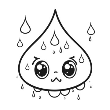 Image of a cute raindrop coloring page outline sketch drawing vector raindrop drawing raindrop outline raindrop sketch png and vector with transparent background for free download