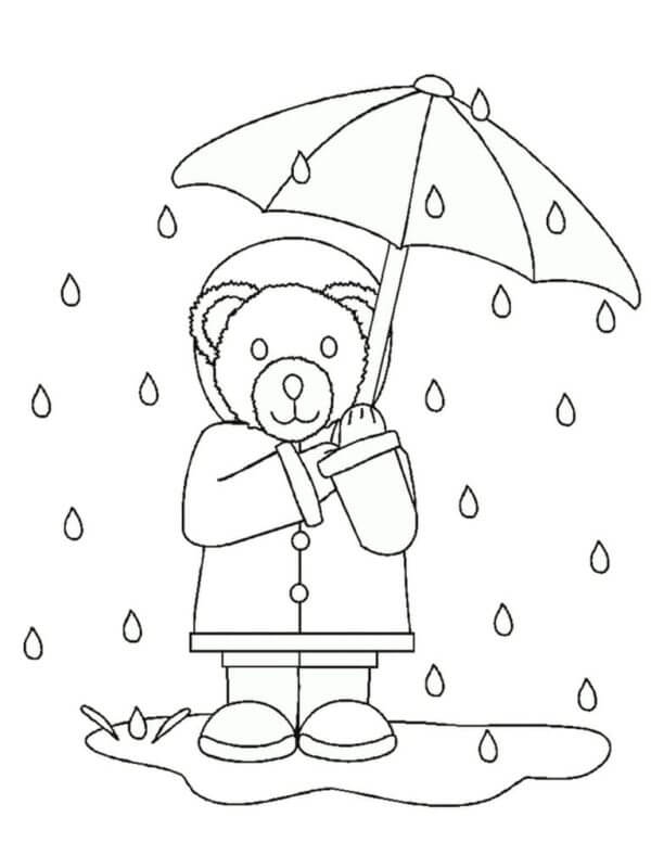 Rainy day coloring pages