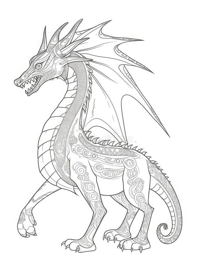Dragon coloring pages stock illustrations â dragon coloring pages stock illustrations vectors clipart