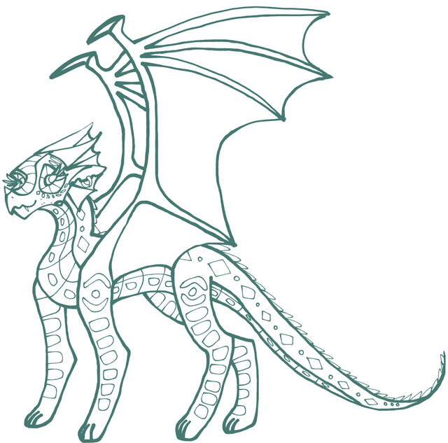 I drew a seawing rainwing hybrid rwingsoffire